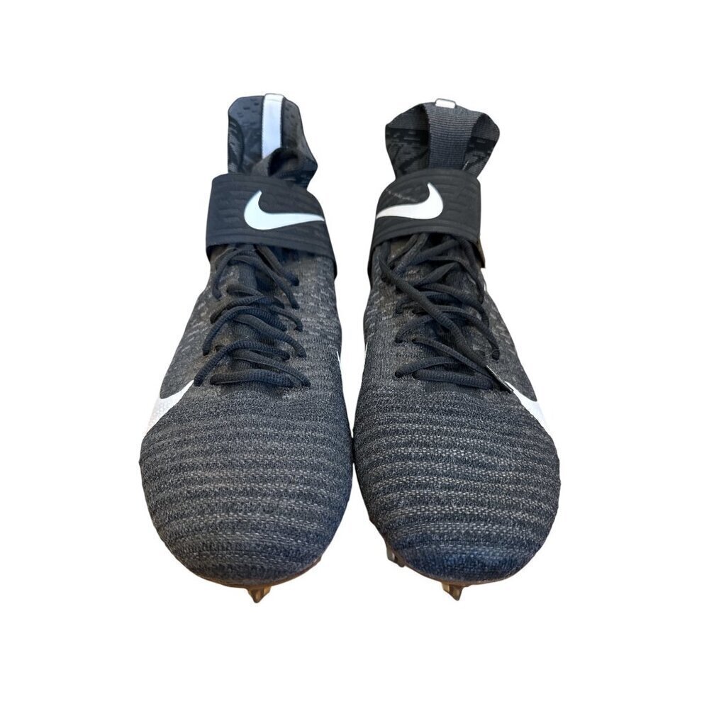 Nike Alpha Menace Elite 2 Fly Knit  Football Cleats Black & White Size 15 EUC